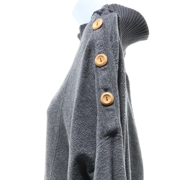 Free People Long Sleeve Asymmetric Bottom Knit Sweater Sweatshirt Size SP - Picture 6 of 11